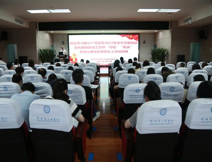 中共彭州市人民医院委员会召开2023年党风廉政建设暨“可视”“有感”专项治理动员部署会